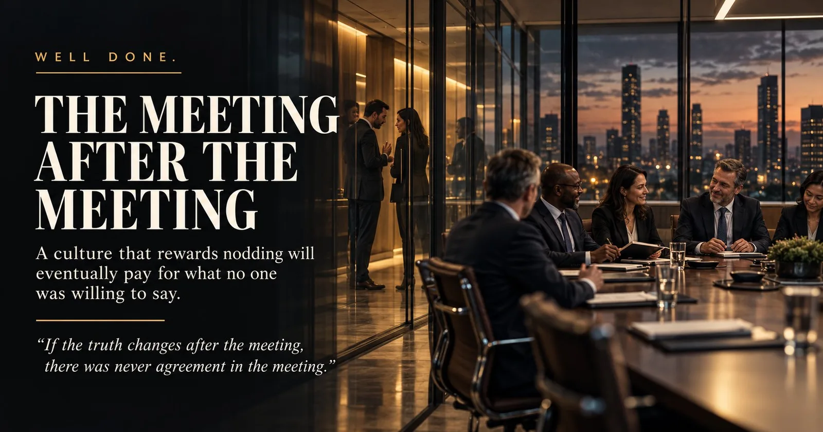 The Meeting After the Meeting